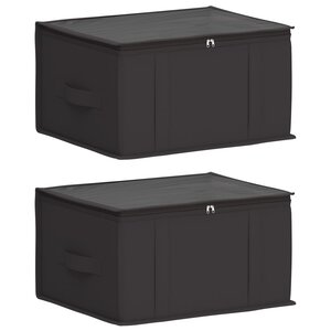 vidaXL Boîte de rangement avec fenêtre transparente 2 pc Tissu intissé