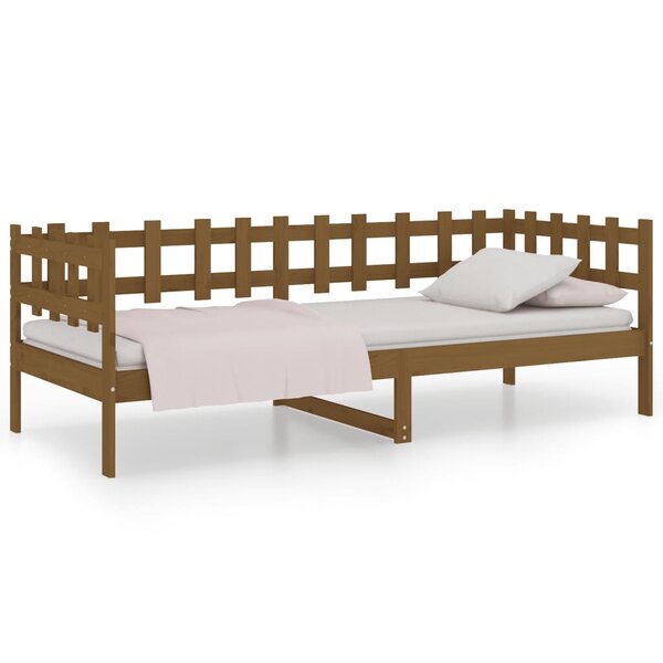 vidaXL Lit de jour Marron miel 80x200 cm Bois de pin massif