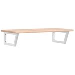 vidaXL Étagère de vasque murale acier et bois de chêne massif