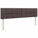 vidaXL Lit ottoman avec matelas et LED Marron foncé 180x200 cm tissu