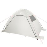 vidaXL Tente de plage gris imperméable