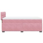 vidaXL Sommier à lattes de lit avec matelas Rose 90x190 cm Velours