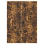 vidaXL Armoire Murale 66 x 34 5 x 90 cm Bois d'ingénierie Chêne fumé