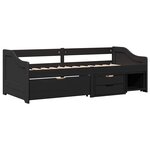 vidaXL Lit de jour avec 3 tiroirs sans matelas IRUN noir 90x200 cm