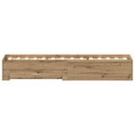 vidaXL Cadre de lit Chêne artisanal 90 x 200 cm Bois d'ingénierie