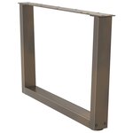 vidaXL Pieds de table basse en forme de V  2 pièces  acier naturel  70 x (42-43 3) cm