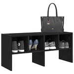 VidaXL Étagère à chaussures empilable en chêne noir 89 5 x 30 x 40 cm