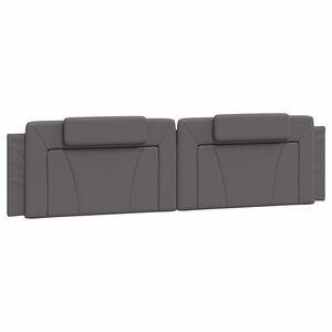 vidaXL Coussin de tête de lit Viana gris 200 cm similicuir