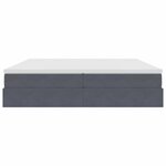 vidaXL Lit avec rangement et matelas Gris foncé 200 x 200 cm Velours