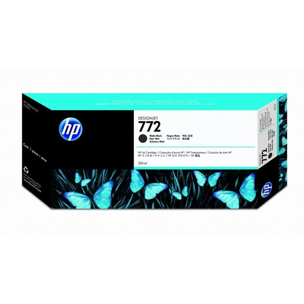 Cartouche jet d'encre n°772 noir mat hp (300 ml) pour imprimante jet d'encre hp