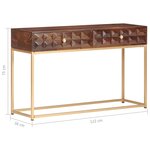 Vidaxl table console 122x36x75 cm bois de manguier massif