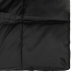 vidaXL Duvet d'été simple Noir 240 x 260 cm Satin et Microfibre