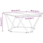 vidaXL Table basse Chêne Artisanale 80x80x45 cm Bois Ingénierie