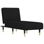 vidaXL Chaise longue noir velours