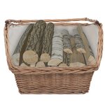 vidaXL Panier à bois de chauffage avec poignée 61 5x46 5x58 cm Marron