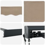 vidaXL Store Rétractable Automatique Beige 500x300 cm