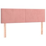 vidaXL Têtes de lit 2 Pièces Rose 72x5x78/88 cm Velours
