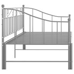 vidaXL Cadre de canapé-lit extensible Gris Métal 90x200 cm
