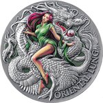 ORIENTAL LUNG Dragonology 2 Oz Silver Coin 2000 Francs Cameroon 2024