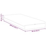 vidaXL Matelas Blanc  Gris 90 x 200 cm Mousse