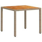vidaXL Ensemble de salle à manger pour jardin 5 Pièces Beige Poly rotin