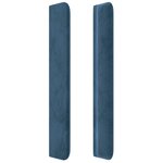 vidaXL Tête de lit avec oreilles Bleu foncé 147x16x118/128 cm Velours