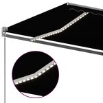 vidaXL Auvent automatique capteur de vent et LED 400x350 cm Anthracite