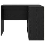 vidaXL Bureau d'angle en chêne noir 102x88x75 cm en bois d'ingénierie