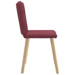 vidaXL Chaises à manger lot de 6 rouge bordeaux tissu