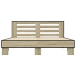vidaXL Cadre de lit sans matelas chêne sonoma 150x200 cm