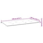 vidaXL Tapis de Chaise Uni Rose 120 x 50 x 3 cm Tissu Oxford