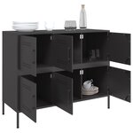 vidaXL Buffet noir 100 5x39x79 cm acier