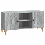 vidaXL Meuble TV 102 x 34 5 x 50 cm Sonoma gris Bois d'ingénierie