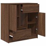 vidaXL Buffet avec tiroirs et portes chêne marron 70 5x34x74 5 cm