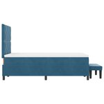 vidaXL Lit à ressorts avec tête de lit Bleu foncé 190 x 120 cm Velours
