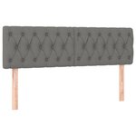 vidaXL Sommier à lattes de lit et matelas et LED Gris foncé 140x190 cm