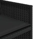 vidaXL Ensemble à manger de jardin 15 Pièces coussins noir résine tressée