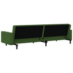 vidaXL Canapé-lit à 2 places vert foncé velours
