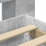 vidaXL Cadre de lit avec rangement Gris béton 90 x 190 cm