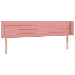 vidaXL Tête de lit avec oreilles Rose 203x16x78/88 cm Velours