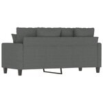 vidaXL Canapé à 2 places Gris foncé 140 cm Tissu
