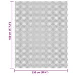 vidaXL Tapis de sol de camping gris clair 4 5x2 5 m