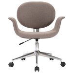 vidaXL Chaises pivotantes à manger lot de 4 taupe tissu