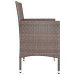 vidaXL Jeu de chaise et tabouret de jardin 4 Pièces Résine tressée Marron