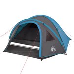 vidaXL Tente de camping à dôme 4 personnes bleu imperméable