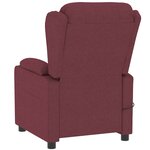 vidaXL Fauteuil de massage Rouge bordeaux Tissu
