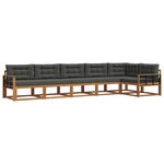 vidaXL Ensemble de canapés d'extérieur 6 pc Naturel et Anthracite