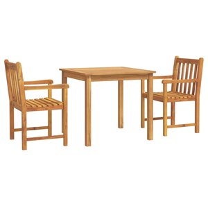 vidaXL Ensemble à manger de jardin 3 Pièces Bois d'acacia solide