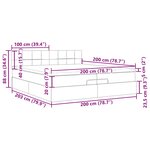 VidaXL Cadre de lit ottoman avec matelas noir 200x200 cm velours