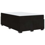 vidaXL Cadre de lit avec matelas Noir 120 x 190 cm tissu